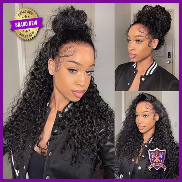 360 Glueless Water Wave Wig Human Hair Pre Plucked Bleached Knots Snug Fit